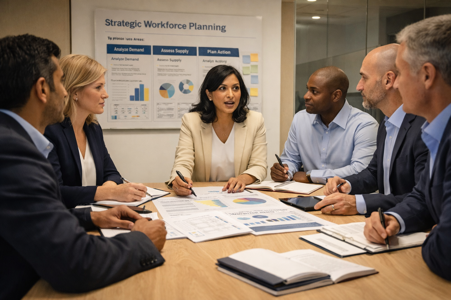 HR consultants guiding an executive team workshop